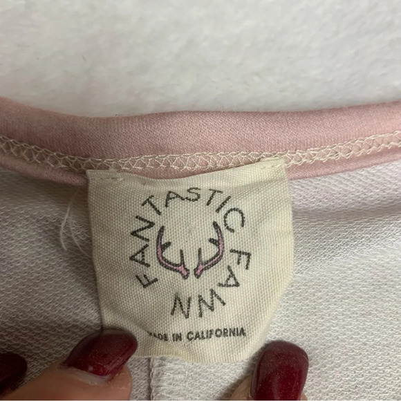 Fantastic Fawn pink/orange striped top size small but would fit up - Picture 3 of 8